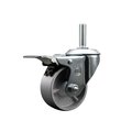 Service Caster 4 Inch Semi Steel Wheel Swivel 58 Inch Threaded Stem Caster Total Lock Brake SCC SCC-TSTTL20S414-SSS-58212